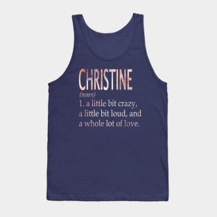 Christine Girl Name Definition Tank Top